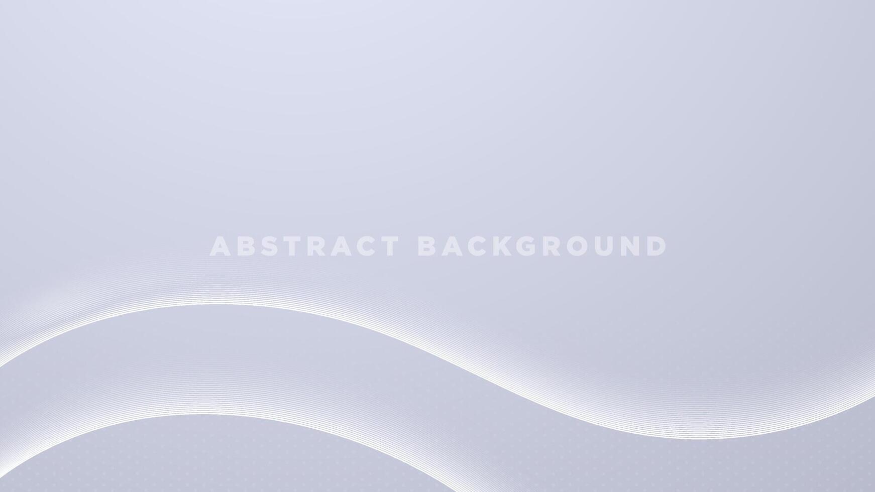 Modern abstract wavy light silver background smooth white color vector
