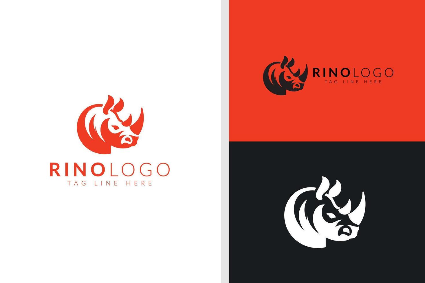 diseño de logo de rinoceronte vector