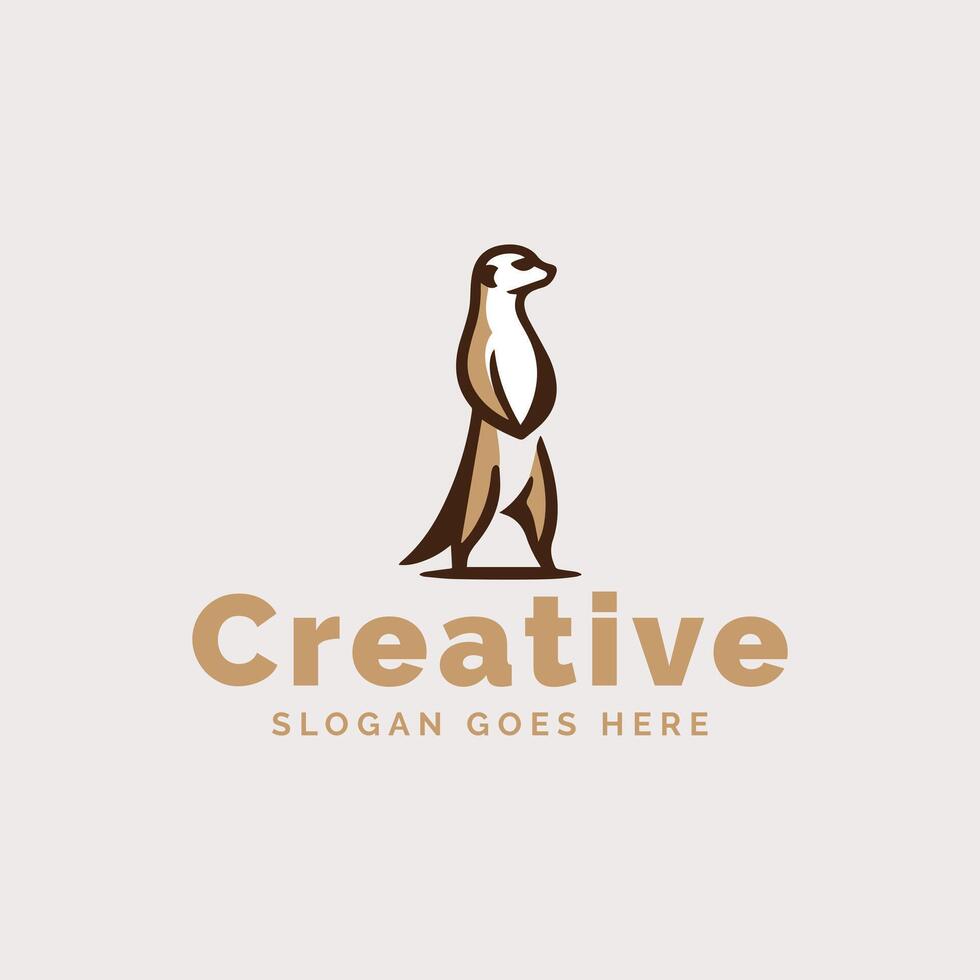 elegante suricata logo diseño para un creativo empresa marca concepto vector