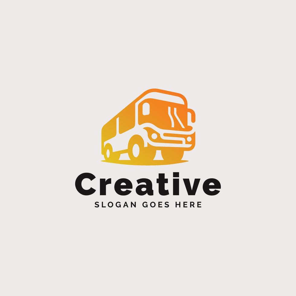 naranja degradado logo diseño para un transporte empresa en un limpiar antecedentes vector