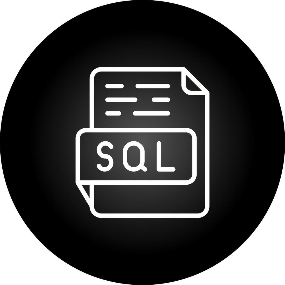 icono de vector de sql