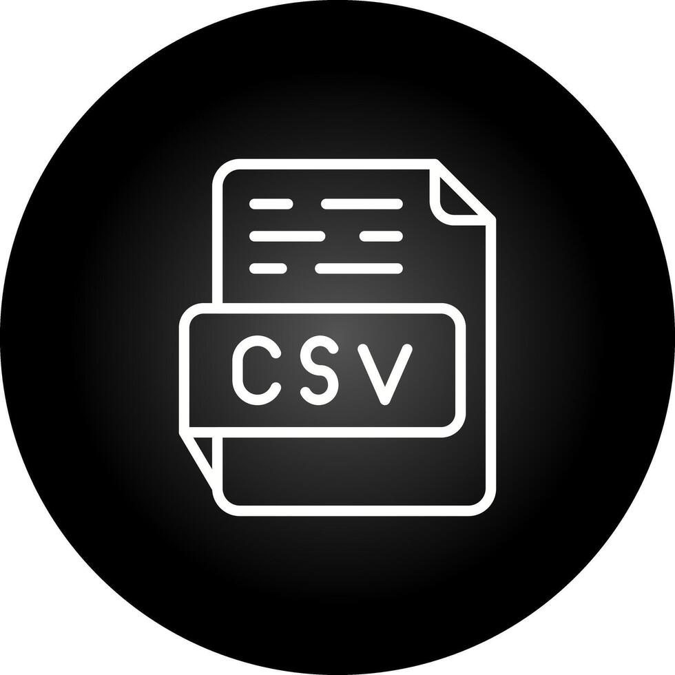 icono de vector csv