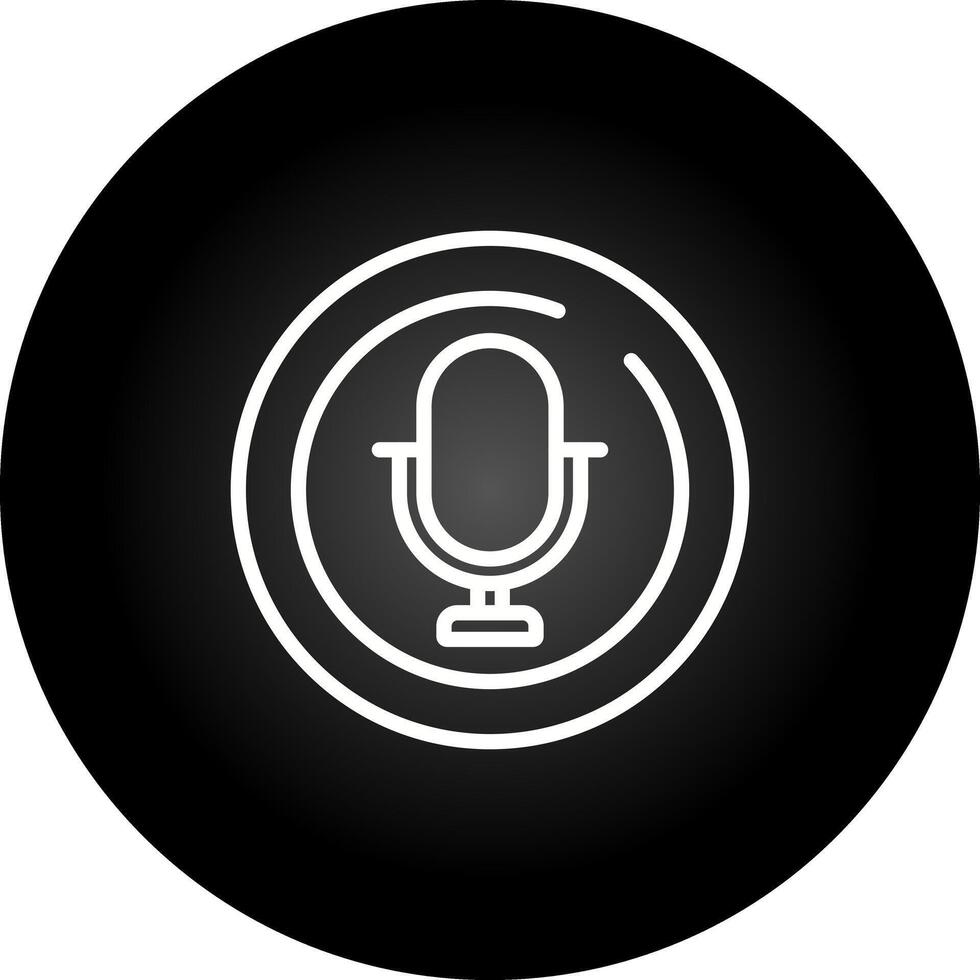 Microphone Circle Vector Icon