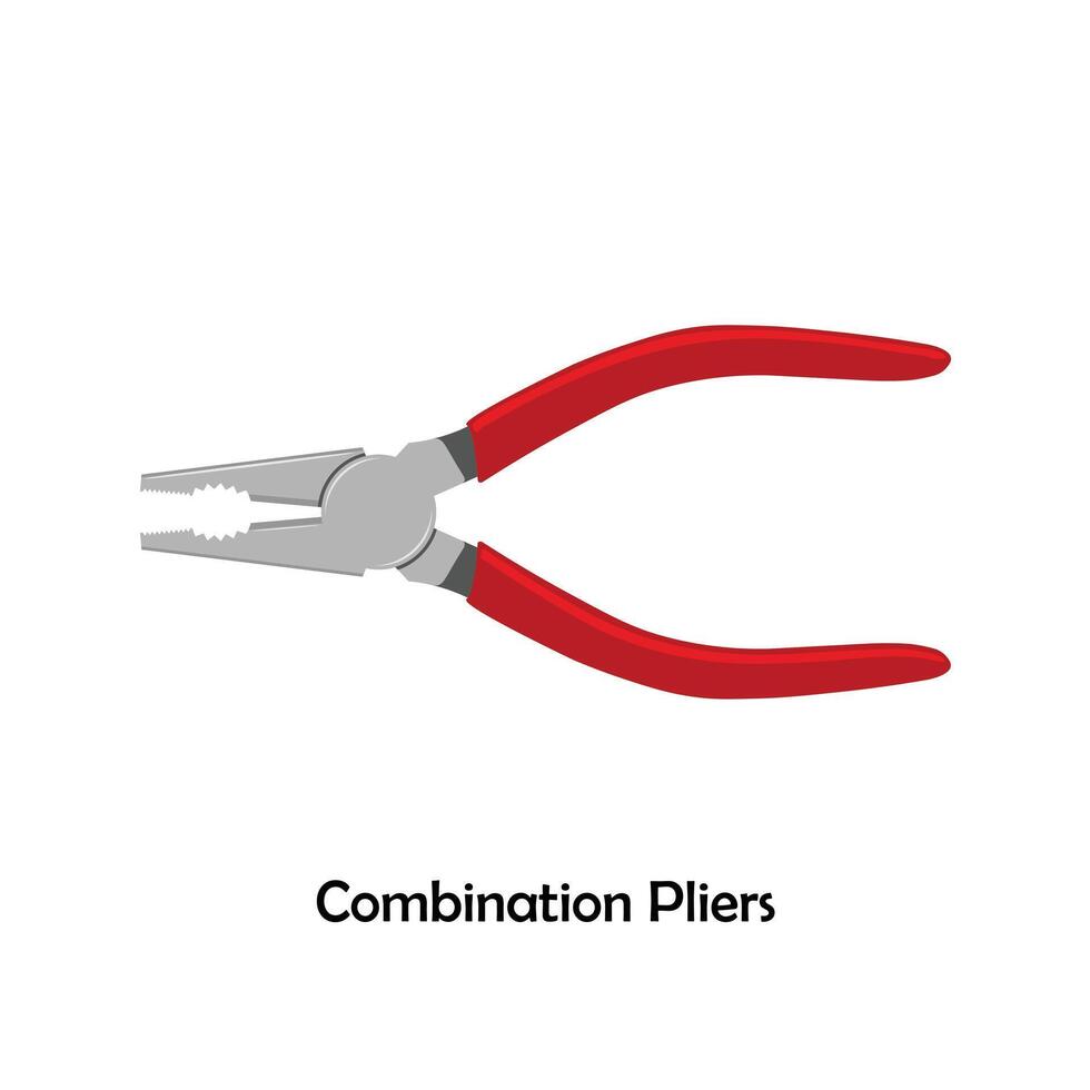 Combination pliers color vector. Work tool icon for web, tag, label, mechanical shop, garage, repair shop, workshop. Symbol for mechanical engineering, carpentry, mechanic, engineer, carpenter vector