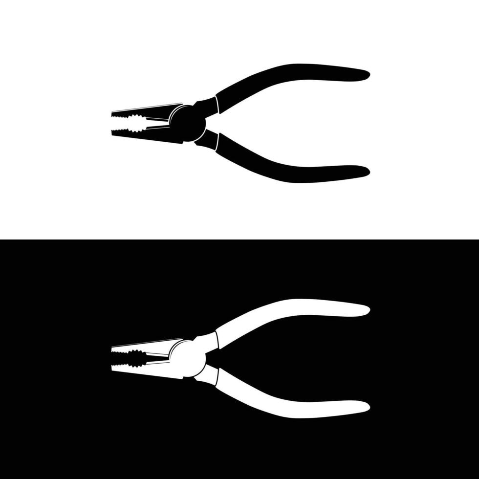 Combination pliers silhouette vector. Work tool icon for web, tag, label, mechanical shop, garage, repair shop, workshop. Symbol for mechanical engineering, carpentry, mechanic, engineer, carpenter vector