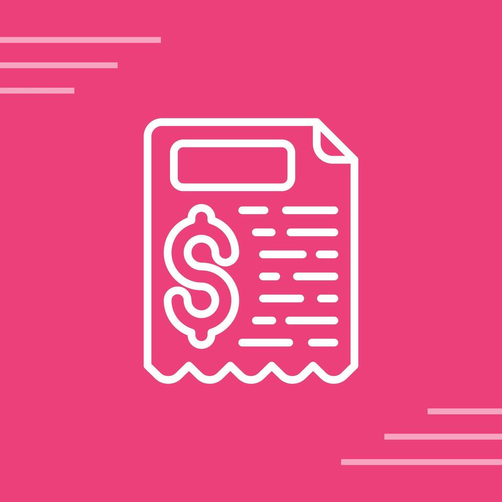 Receipt Vector Icon