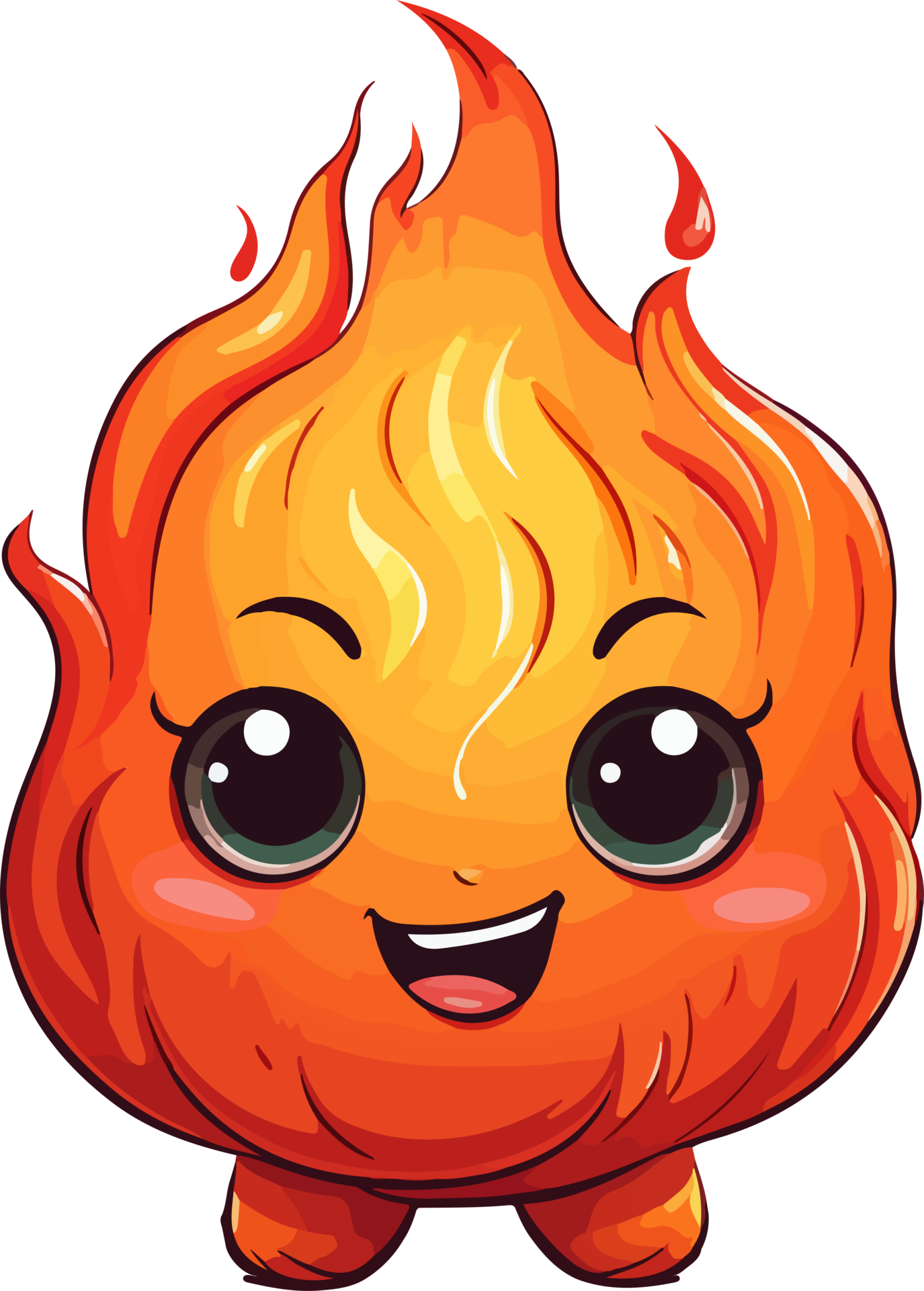 AI Generated Cute Fire In Cartoon Style 37214979 PNG ai-generated-cute-fire-in-cartoon-style-37214979-png