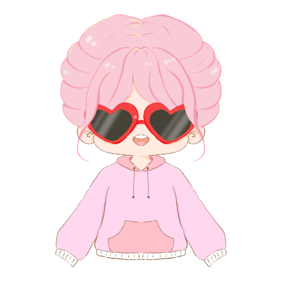 Cute girl for valentine png