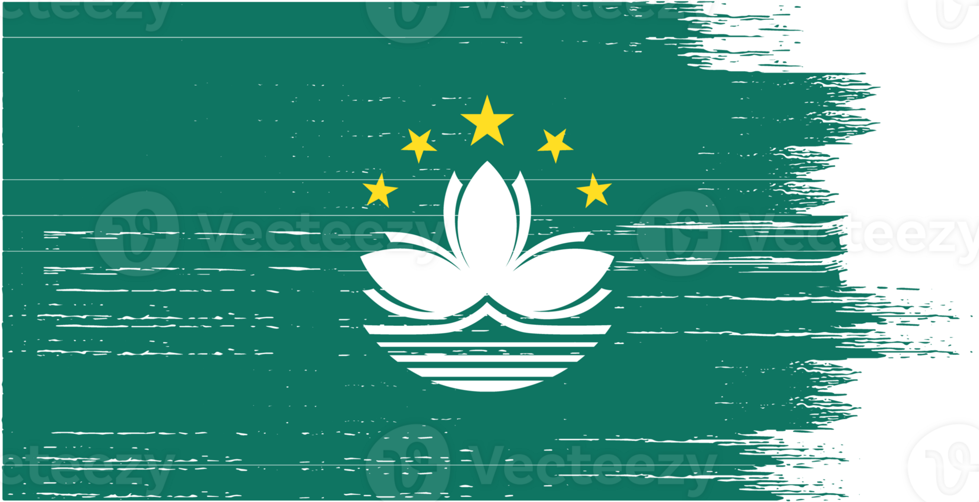 Macau flag brush paint textured png