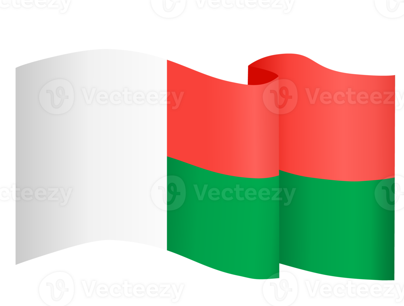 Madagascar flag wave png