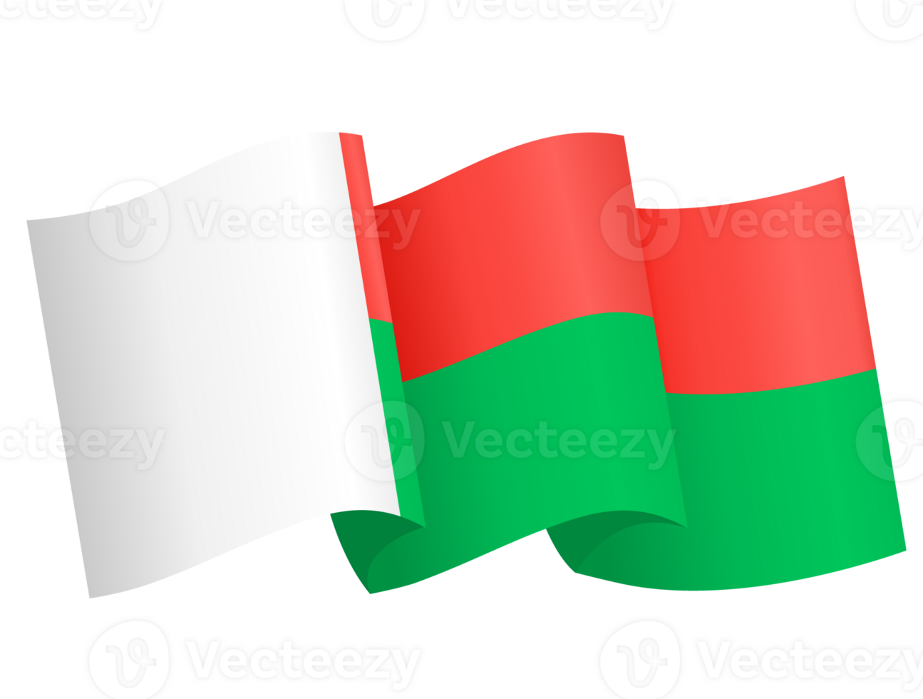 Madagascar flag wave png