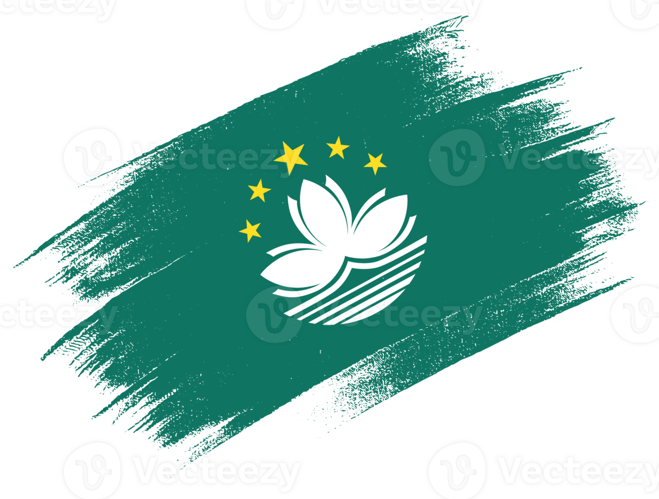 Macau flag brush paint textured png