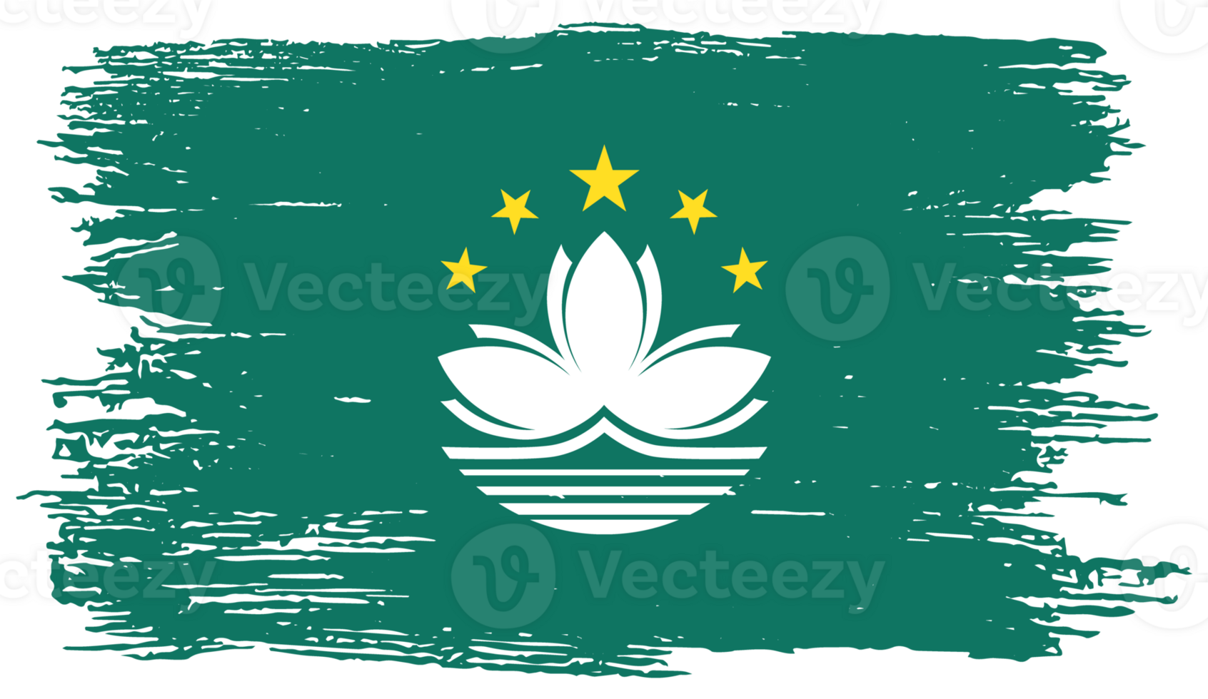 Macau flag brush paint textured png