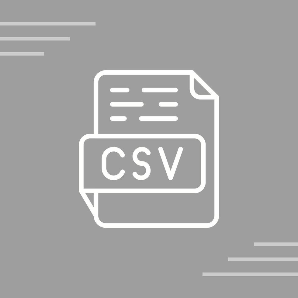 icono de vector csv