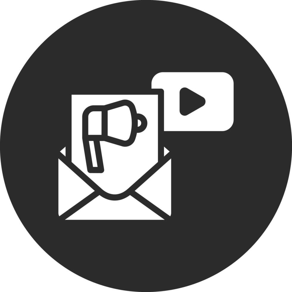 Email Video Marketing Vector Icon