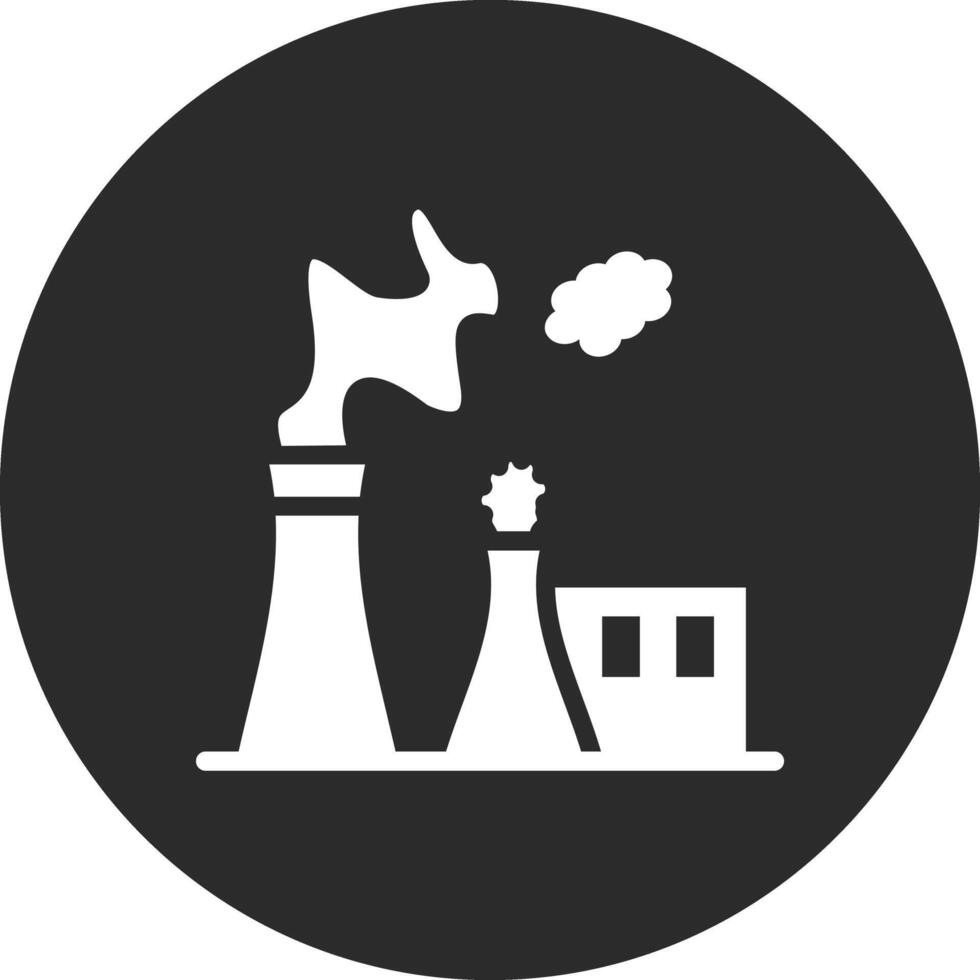 icono de vector de contaminación de chimenea