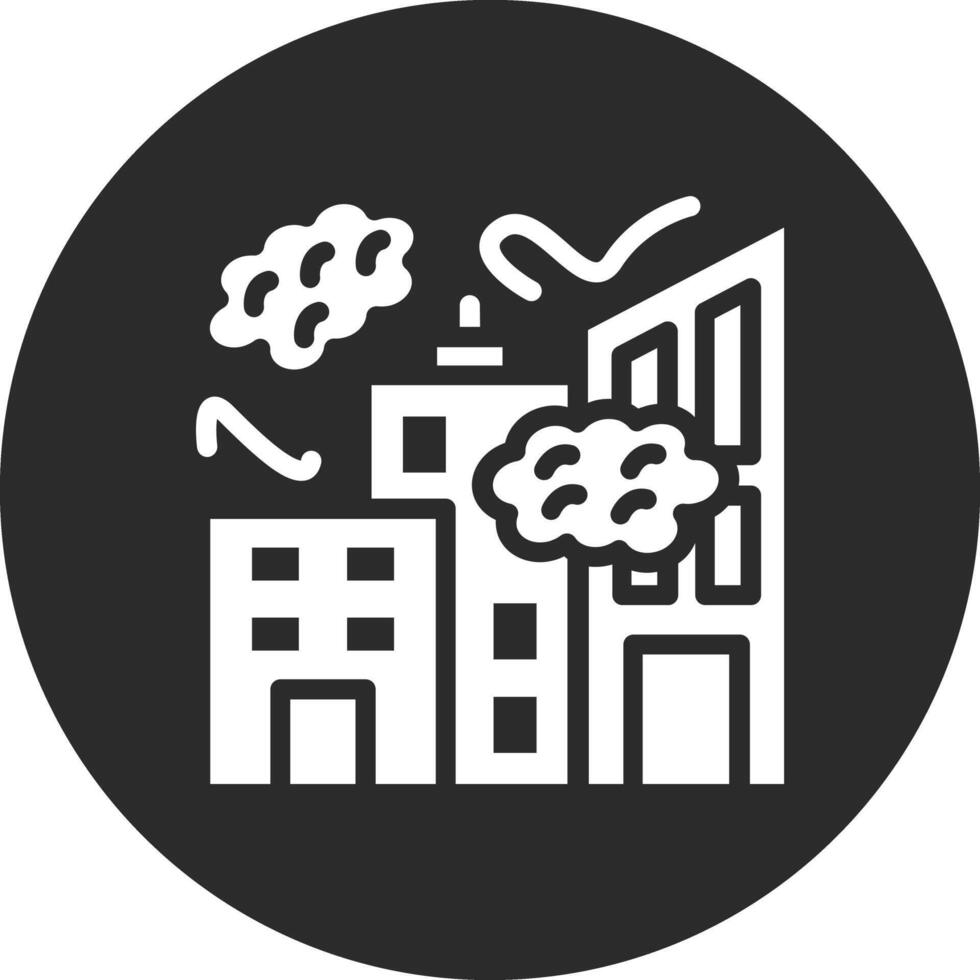 icono de vector de contaminación de la ciudad