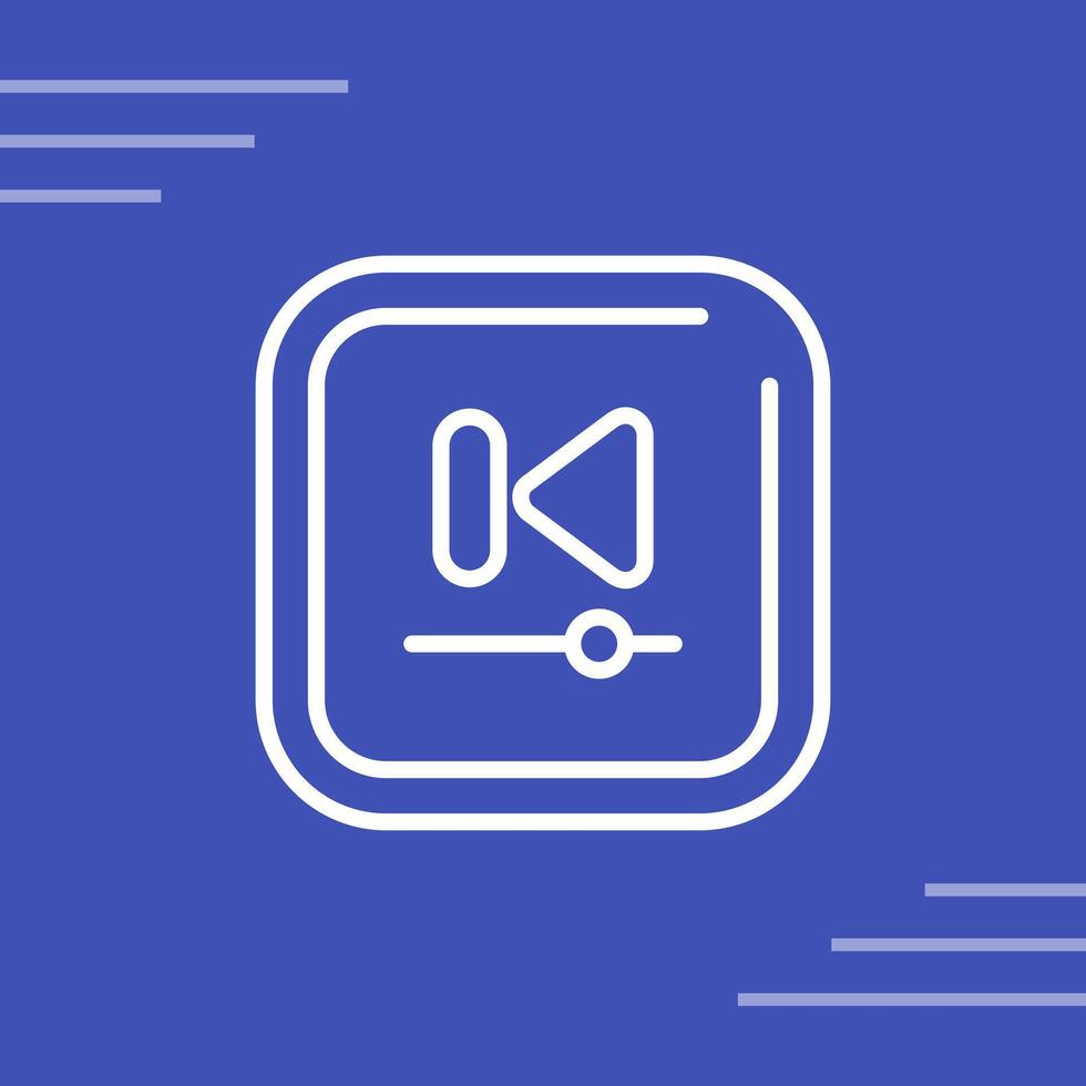 Video Previous Track Square Vector Icon