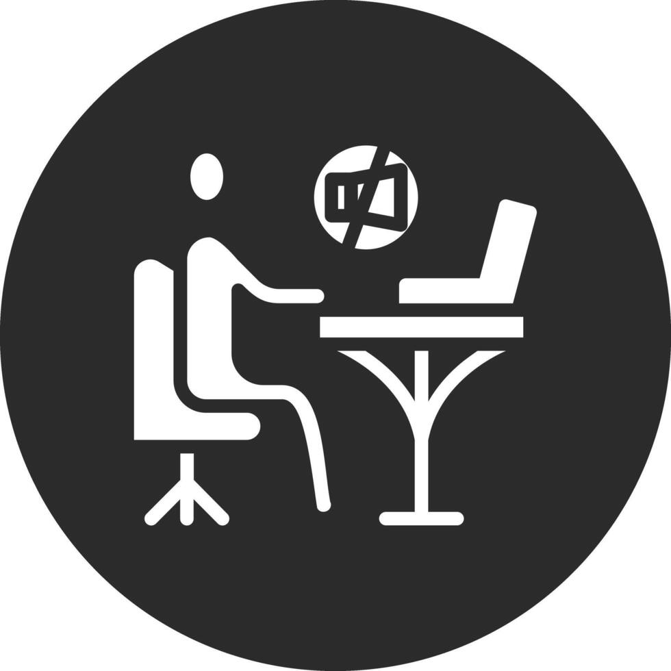 icono de vector de distracción de trabajo