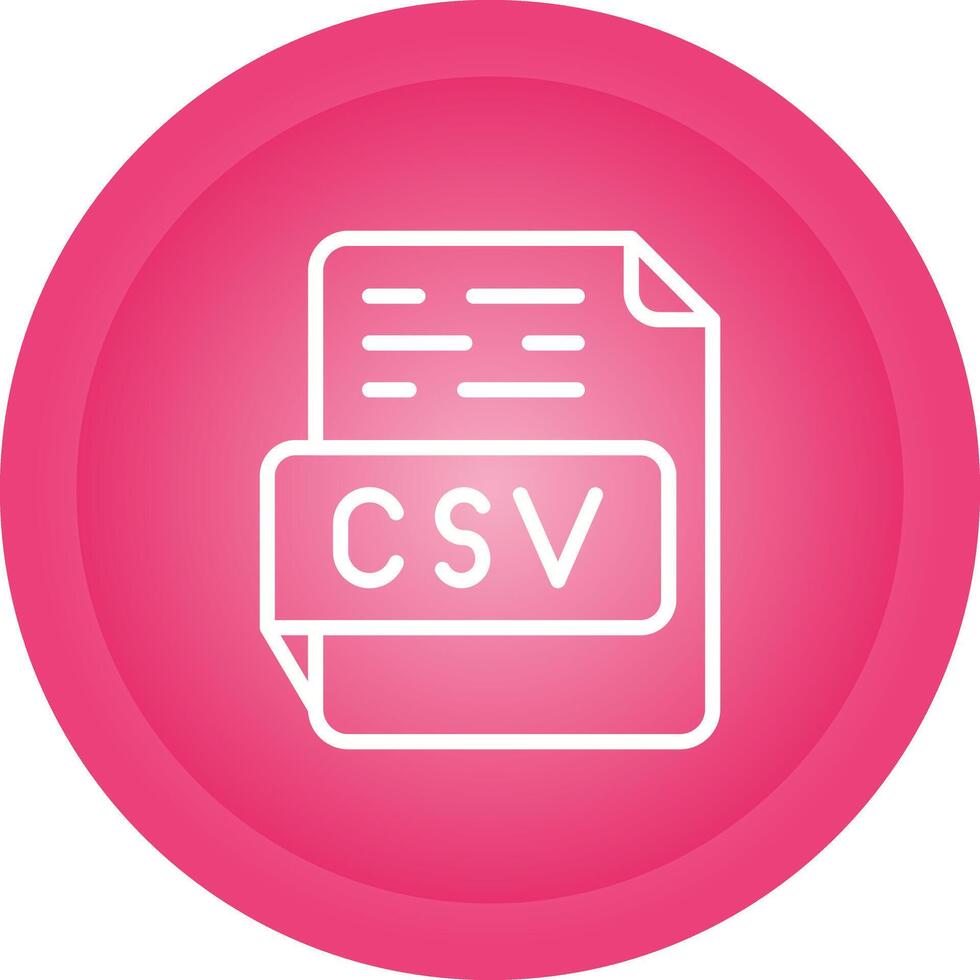 icono de vector csv