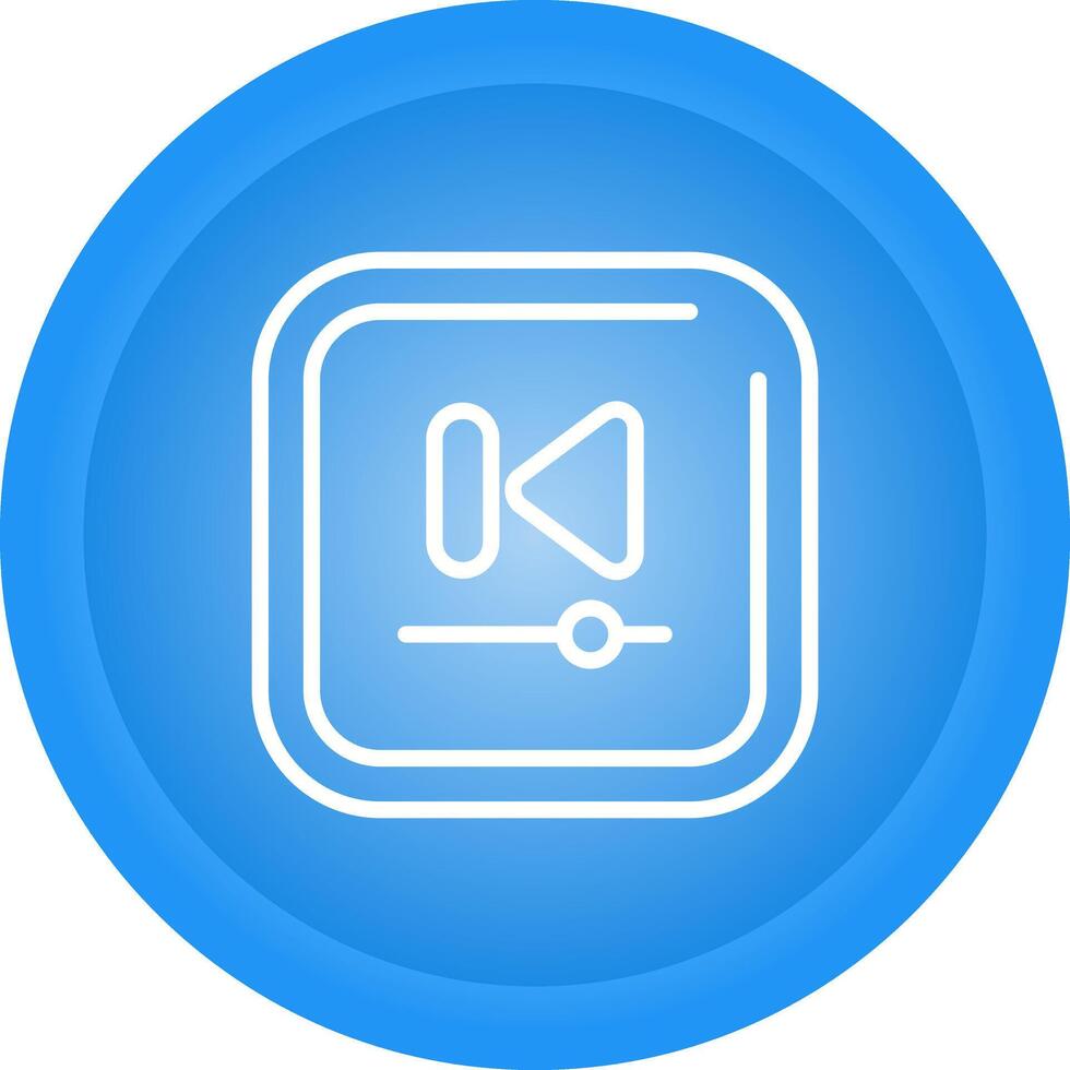 Video Previous Track Square Vector Icon
