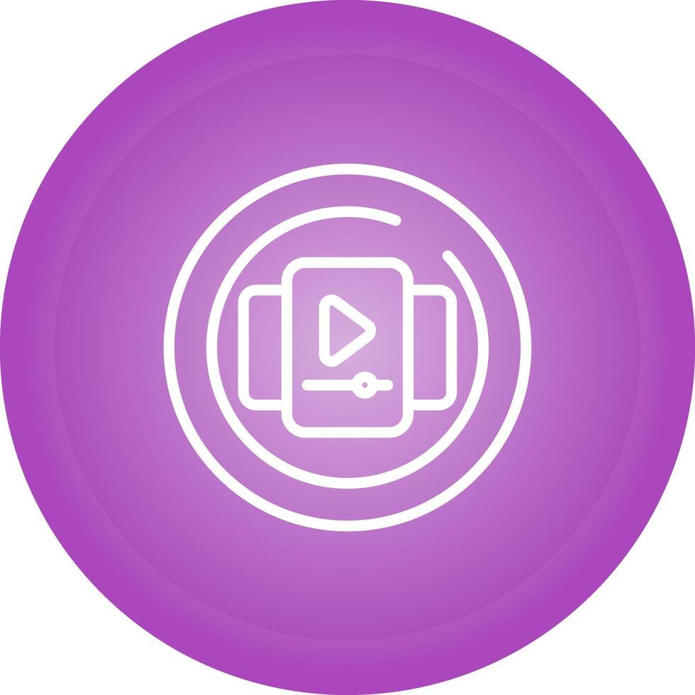 Video Gallery Circle Vector Icon