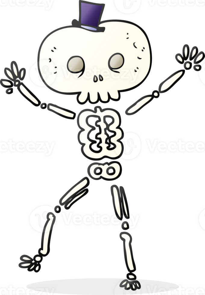 cartoon dancing skeleton png