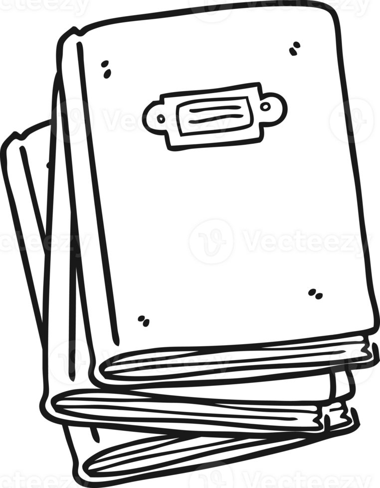 black and white cartoon book png