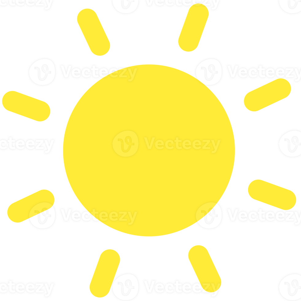 AI generated the yellow sun png