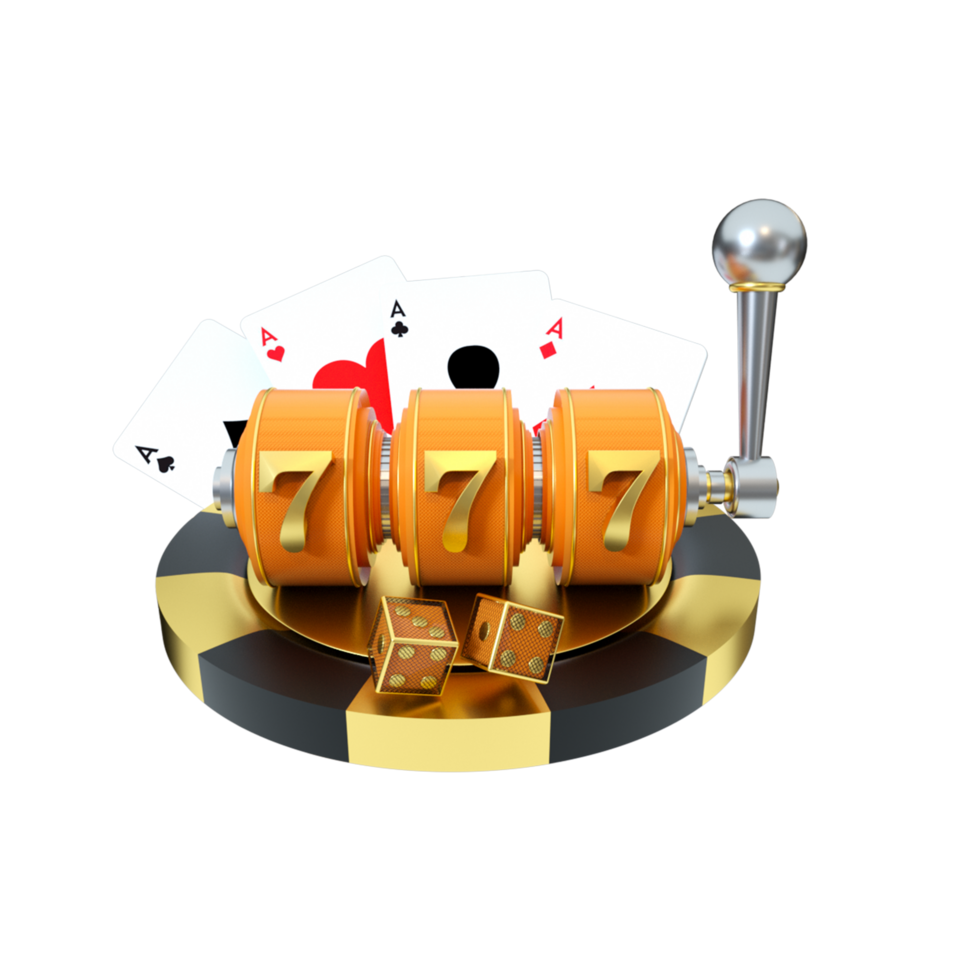 3d render object casino png