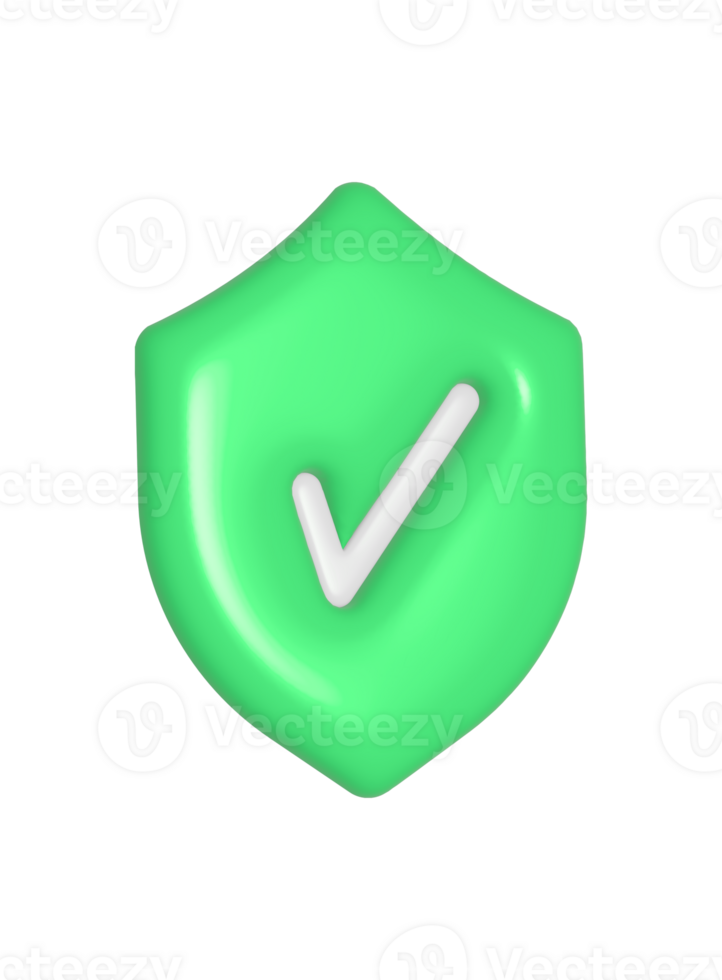 3d internet security icon on transparent background png