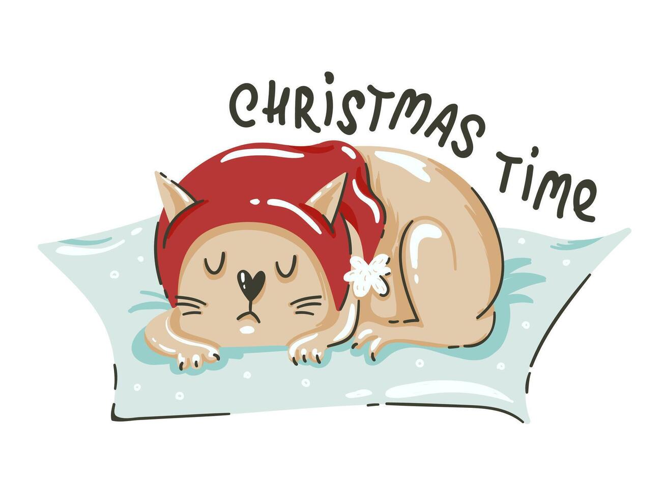 christmas cute cartoon character illustration winter vector