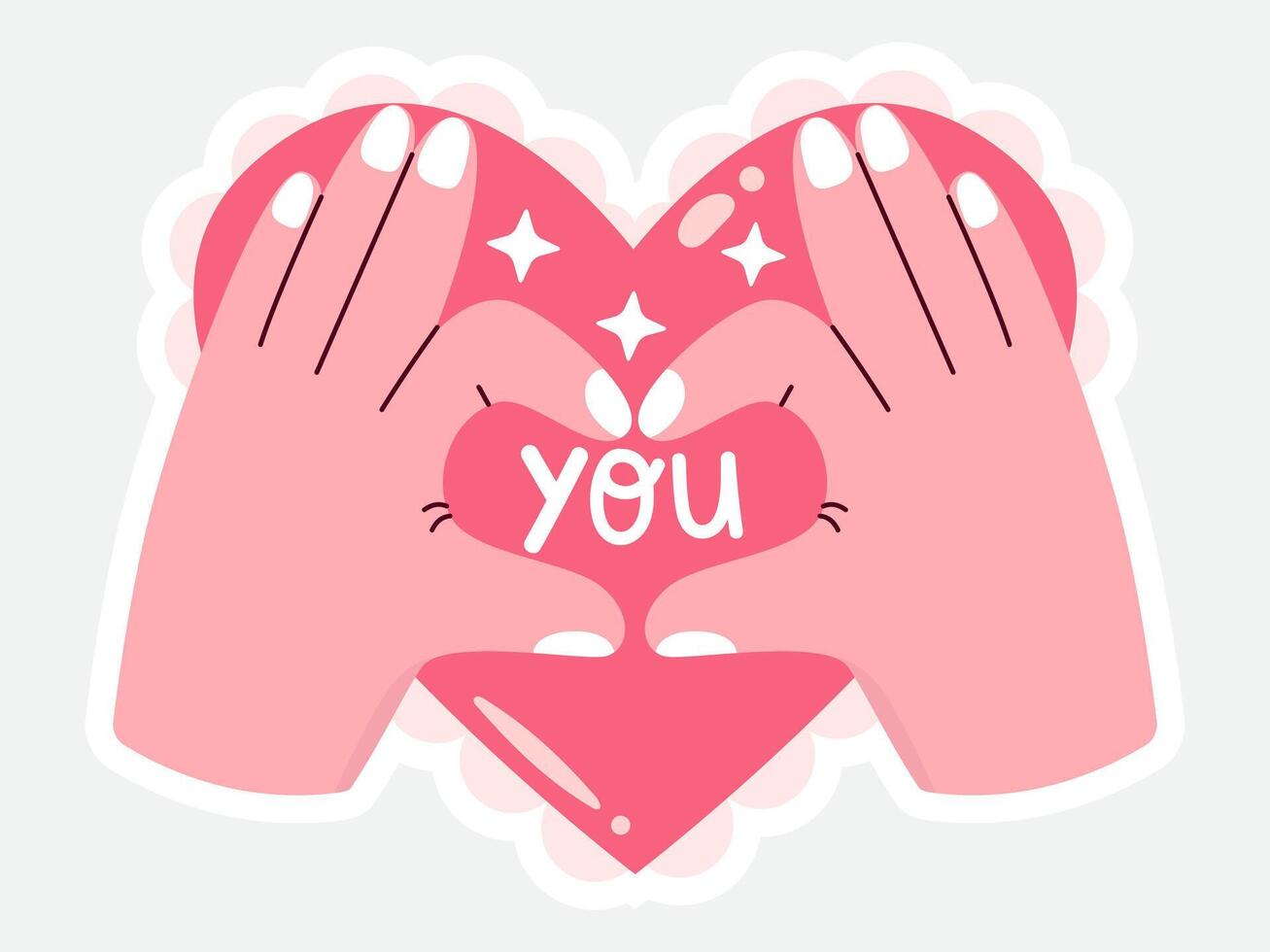 love valentine sticker illustration vector