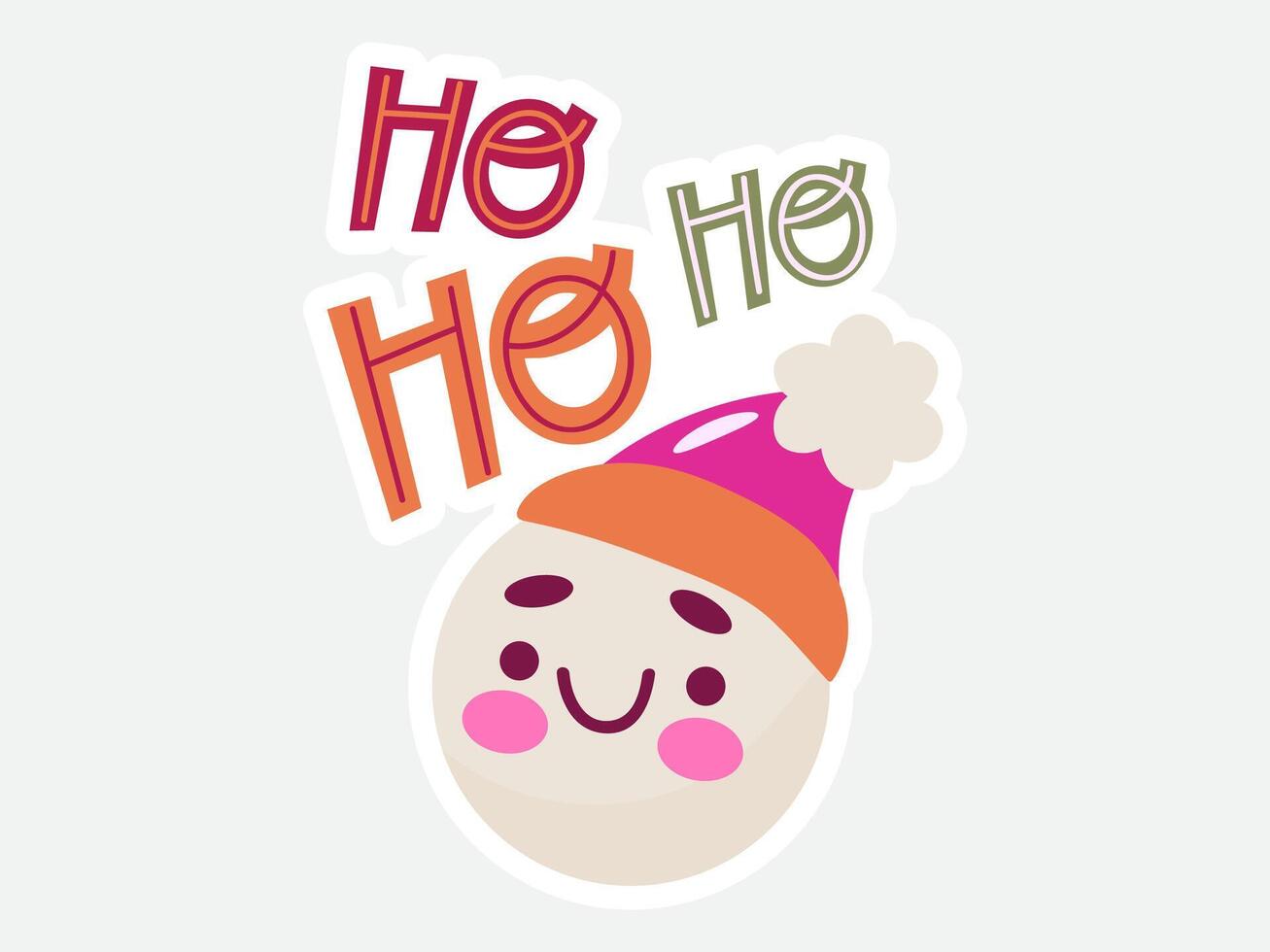 christmas illustration sticker present for gift and winter collection vector