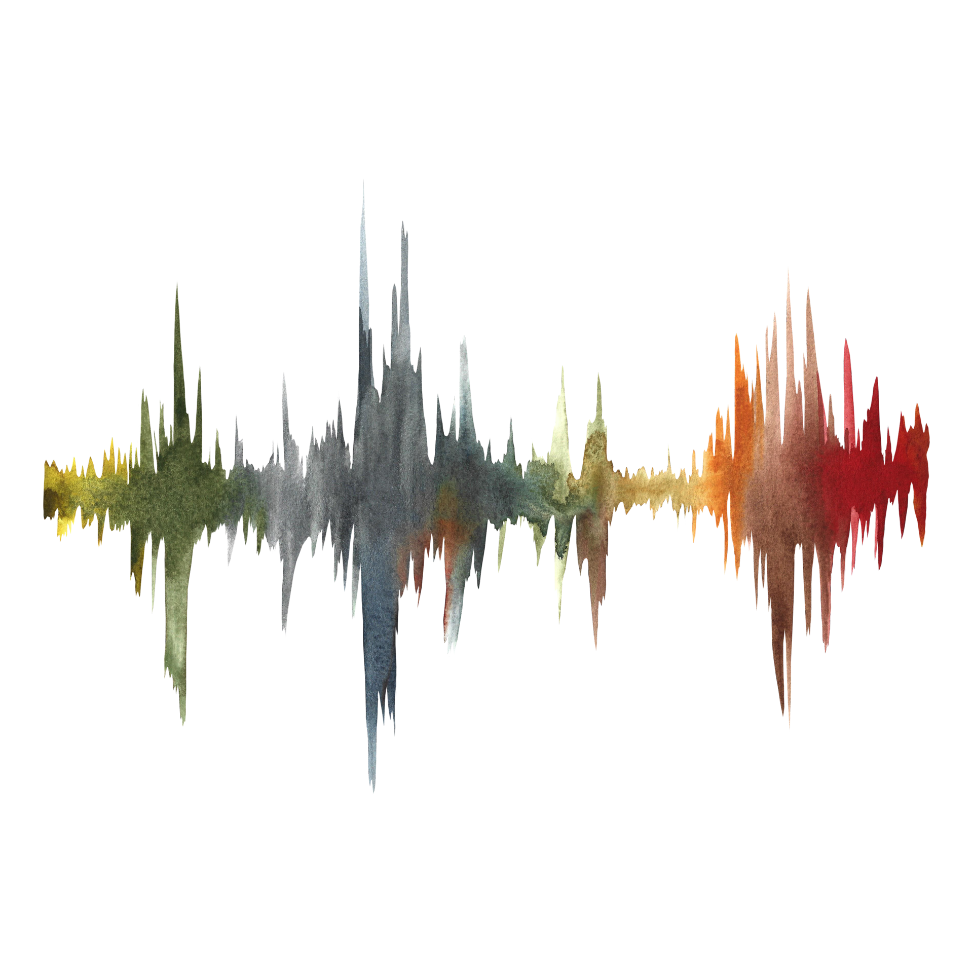 Frequency audio signal, HUD music wave interface elements, voice chart