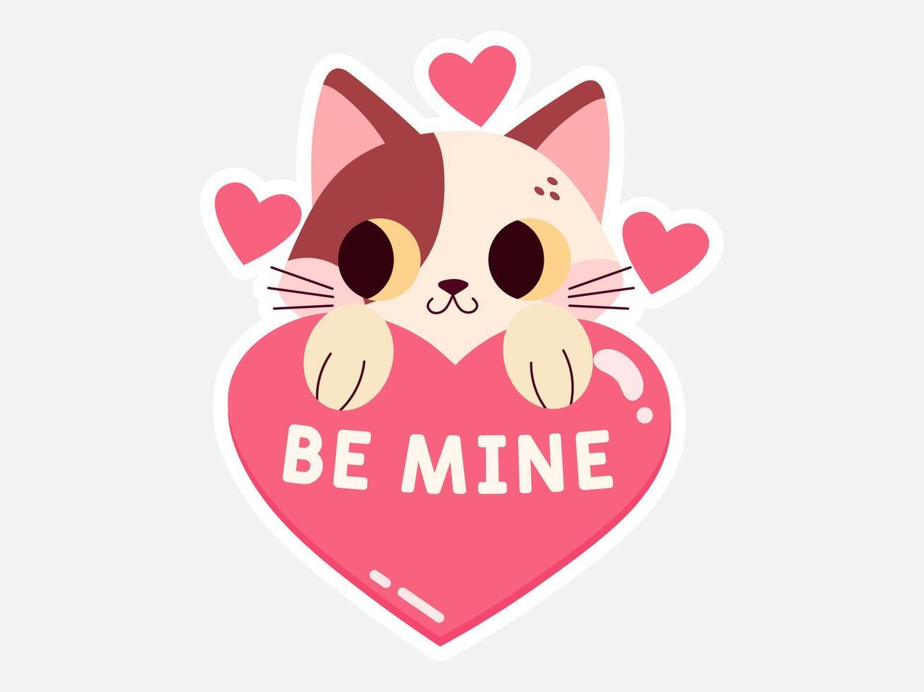 love valentine sticker illustration vector