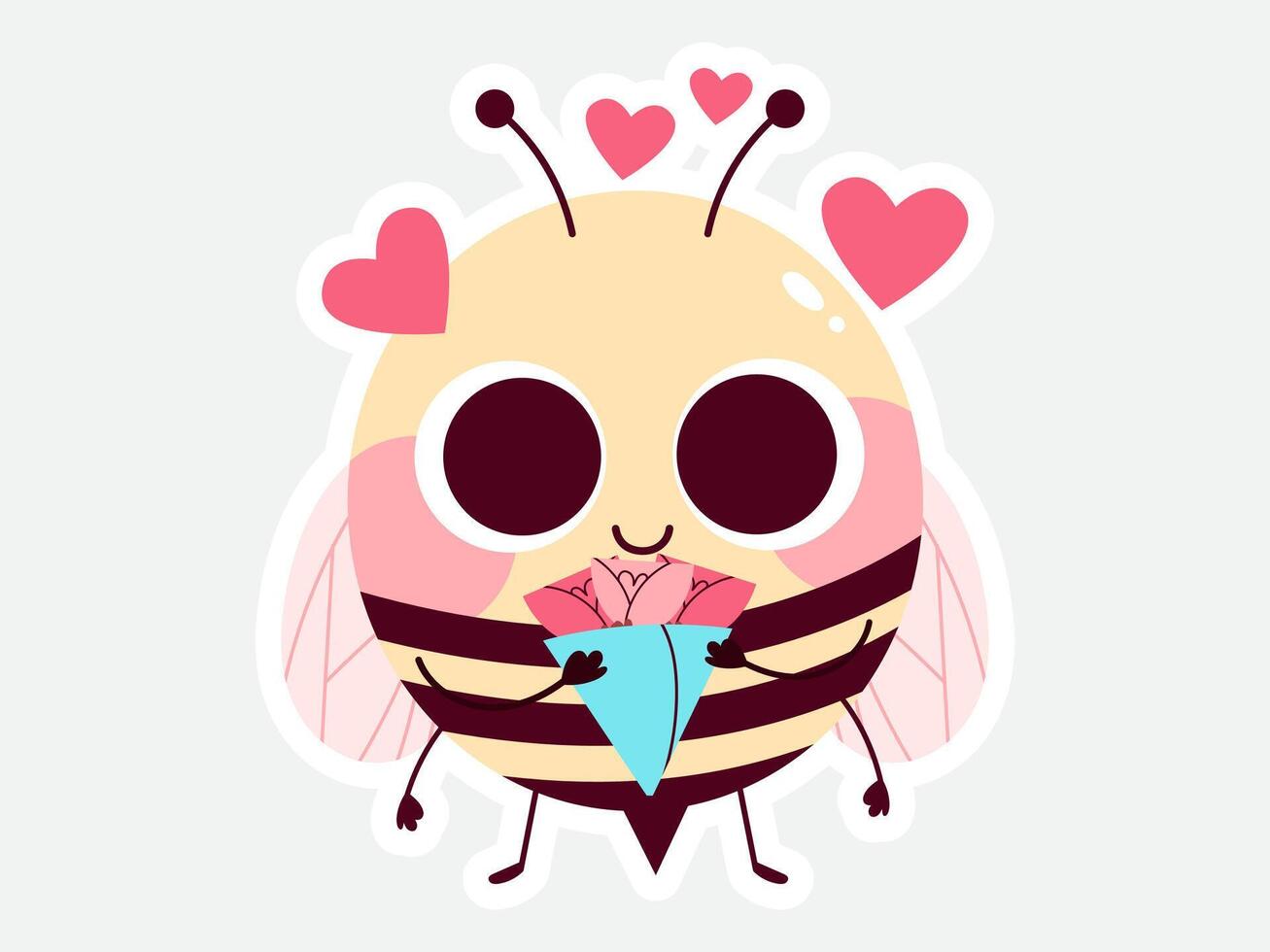 love valentine sticker illustration vector