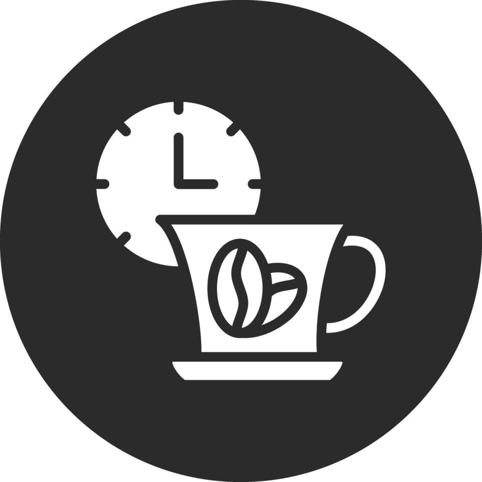 icono de vector de tiempo de café