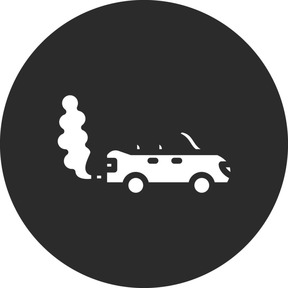 icono de vector de contaminación de coche