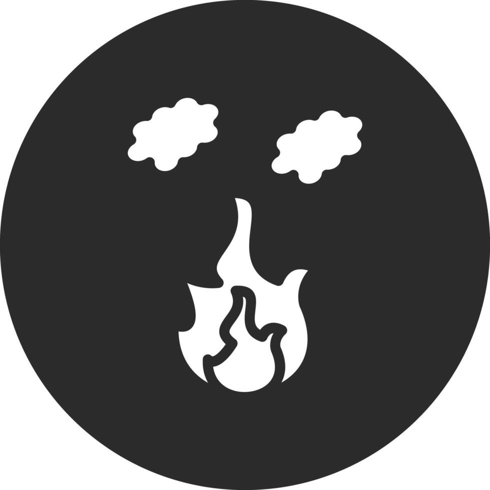 icono de vector de contaminación de fuego