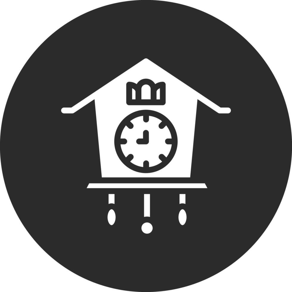 icono de vector de reloj de cuco