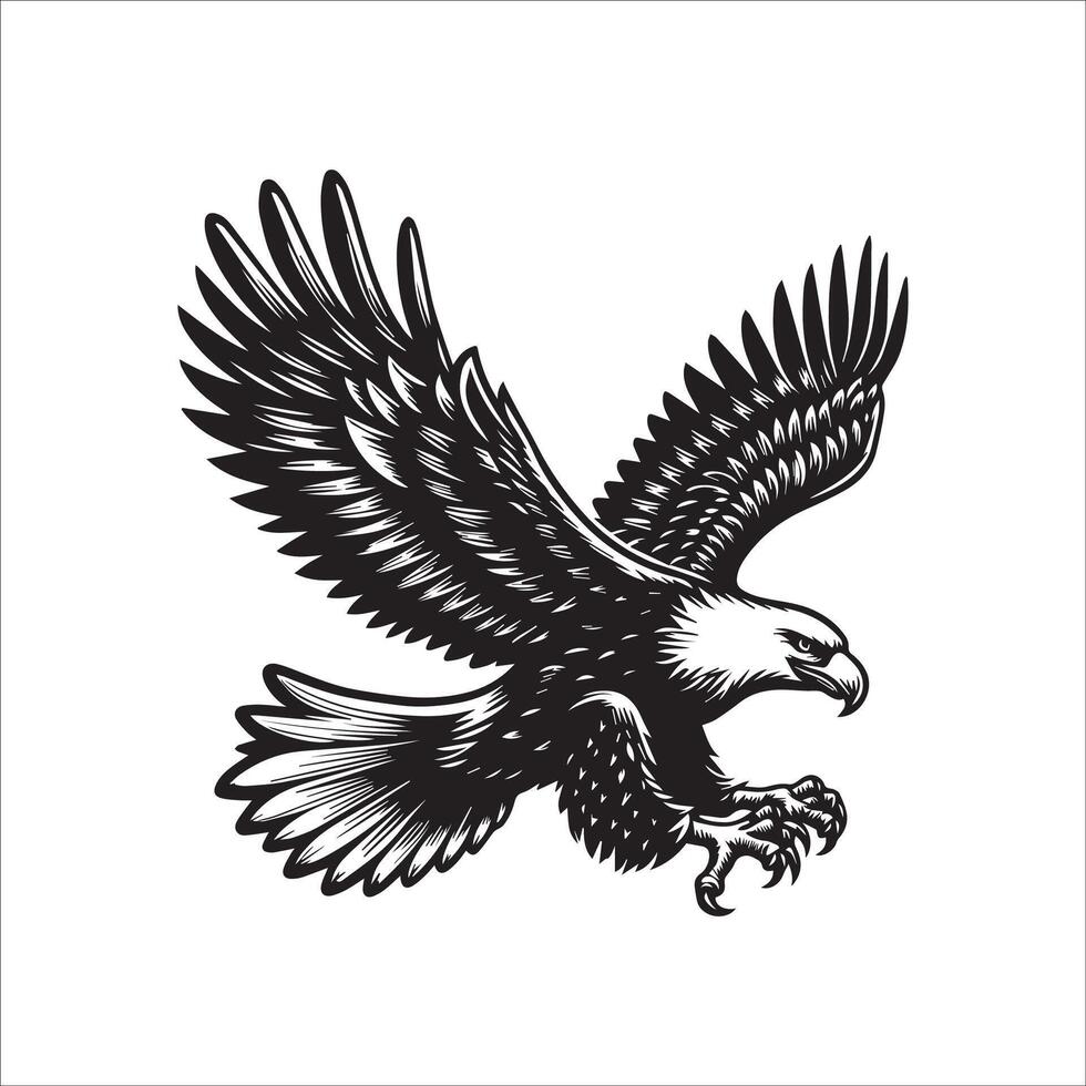 eagle on a white background vector