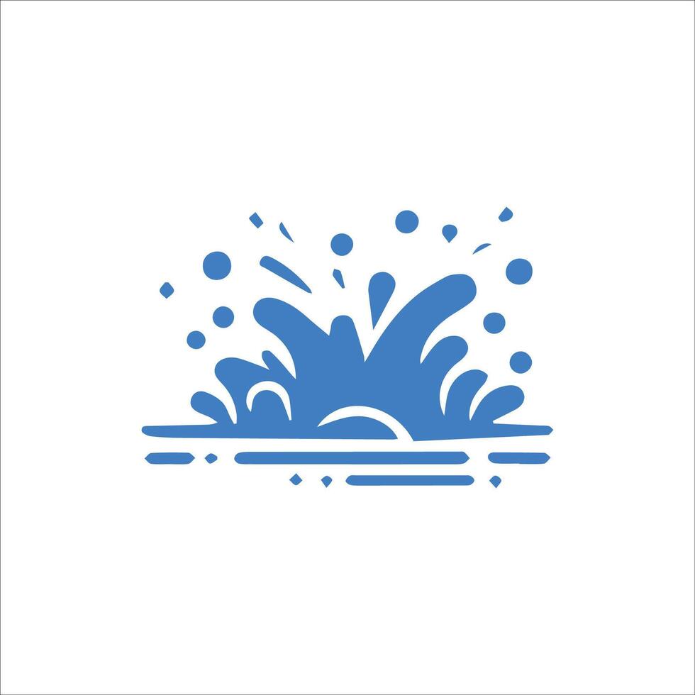 Water splash vector icon. Water drop logo. Water splash symbol.