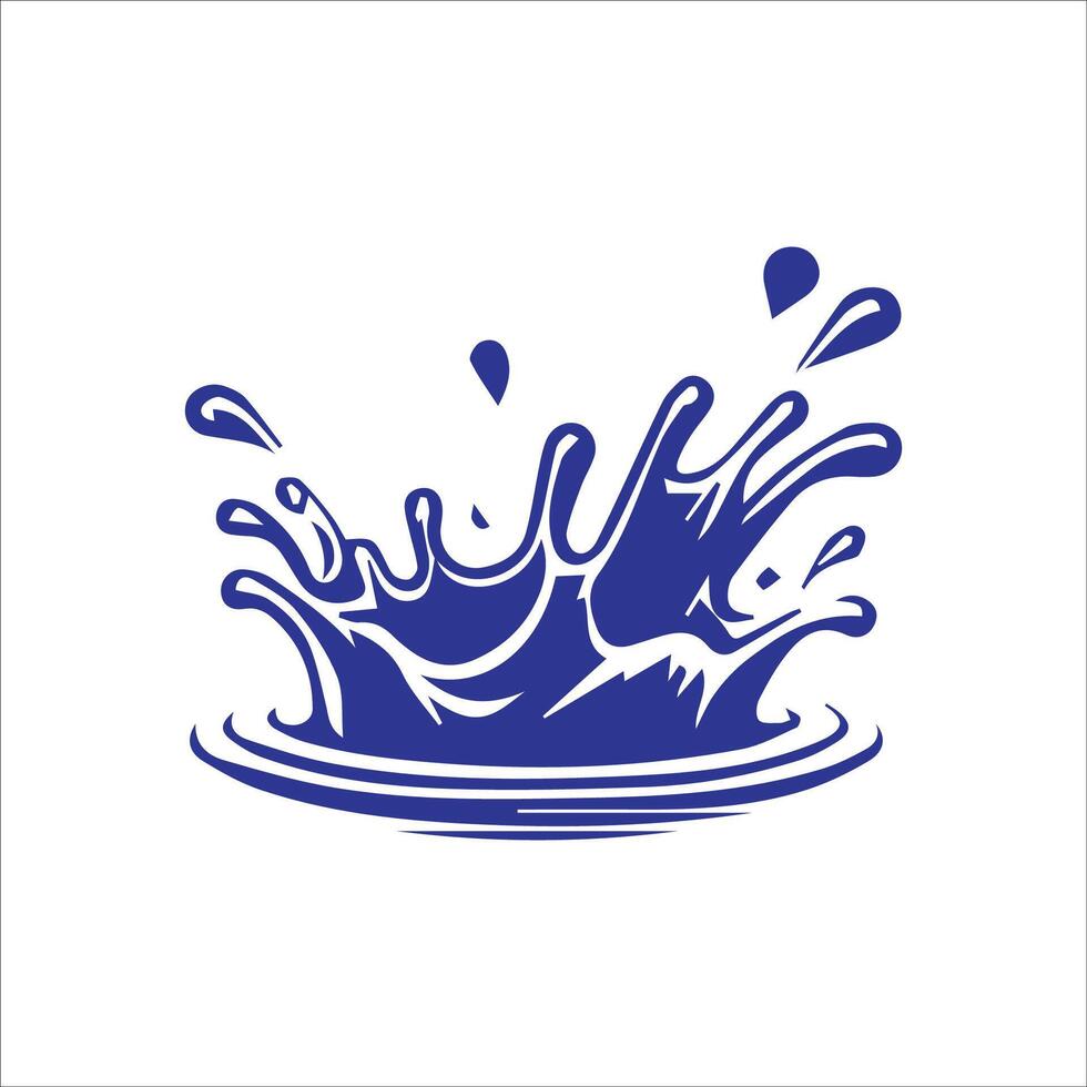 splash water vector icon on white background for graphic and web design