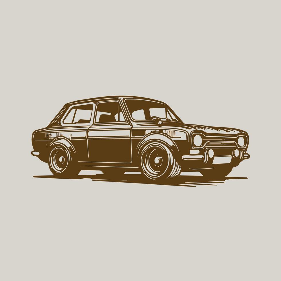 classic vintage classic car vector illustration