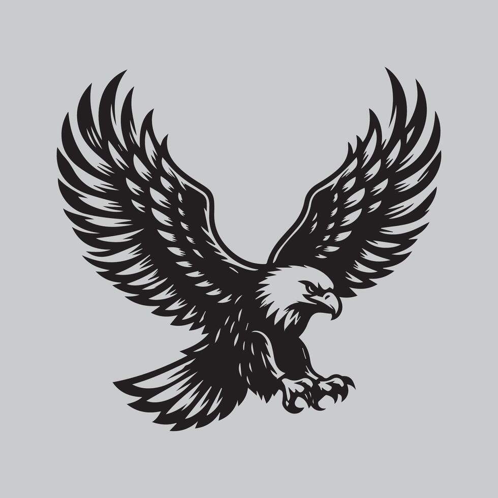 eagle logo on white background. vector illustration.