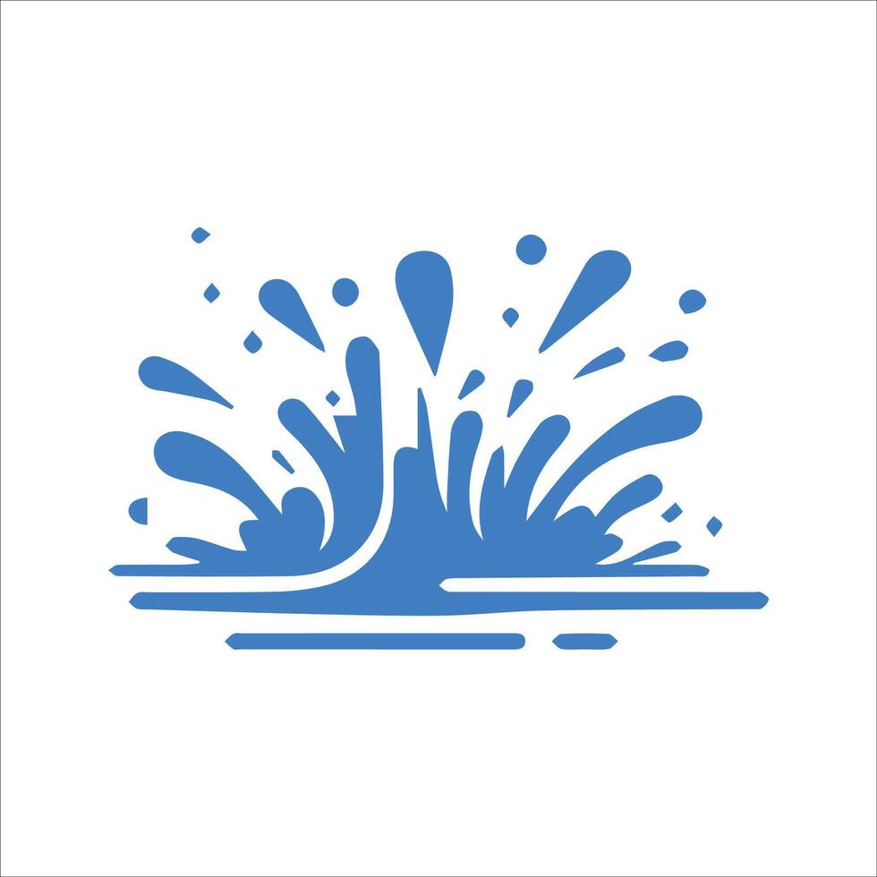 Water splash symbol simple flat vector icon on background for web and mobile app