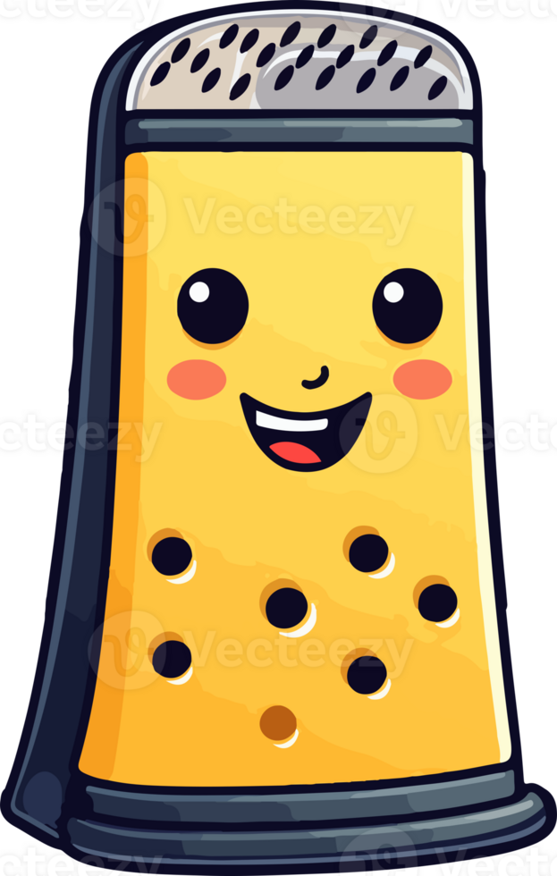 AI generated Cute cheese grater in cartoon style png