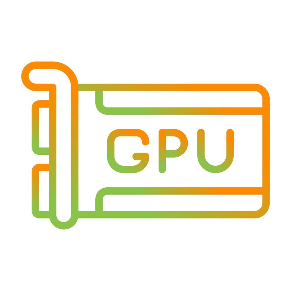 icono de vector de gpu