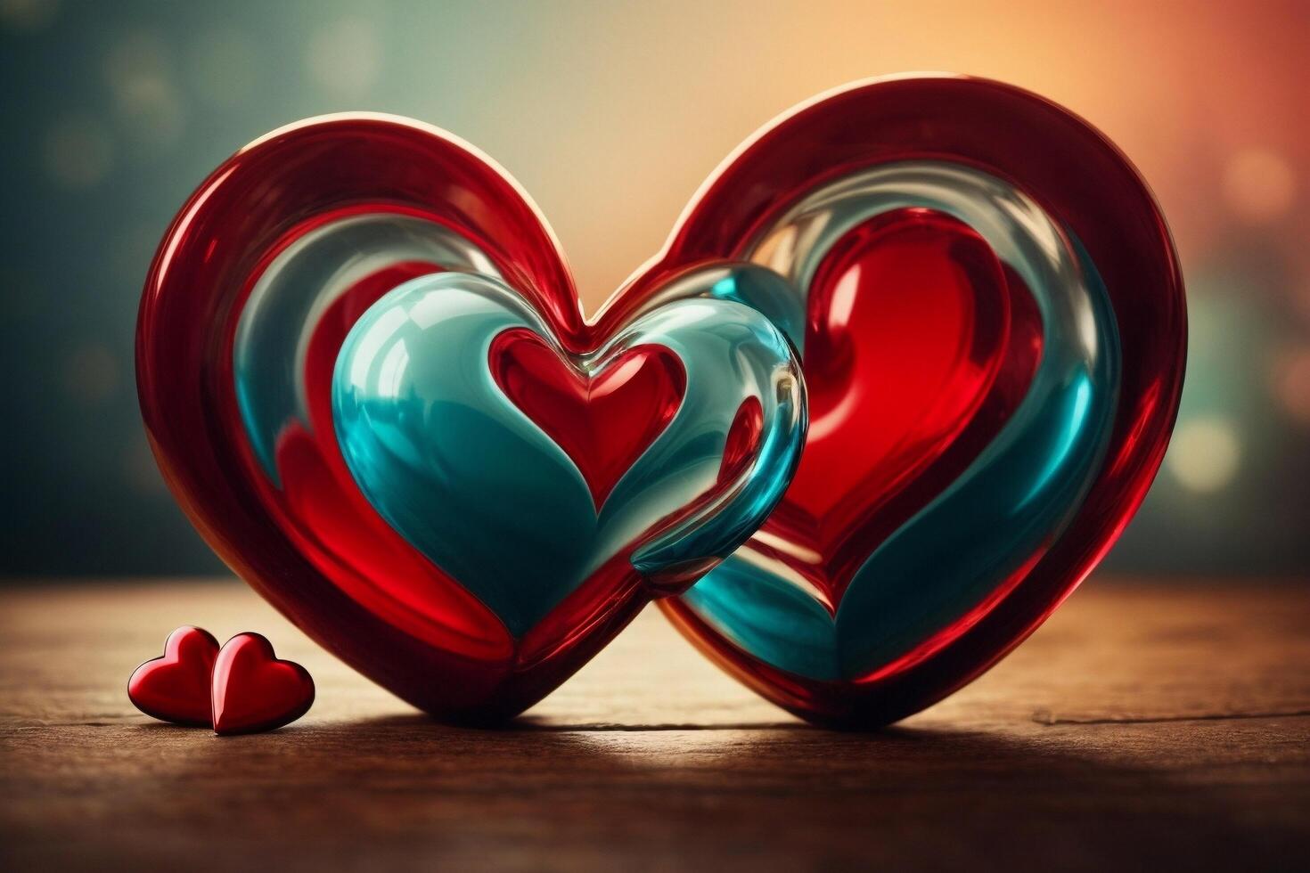 AI generated A Stylish Affection Love-Shaped Realism by Generative AI photo